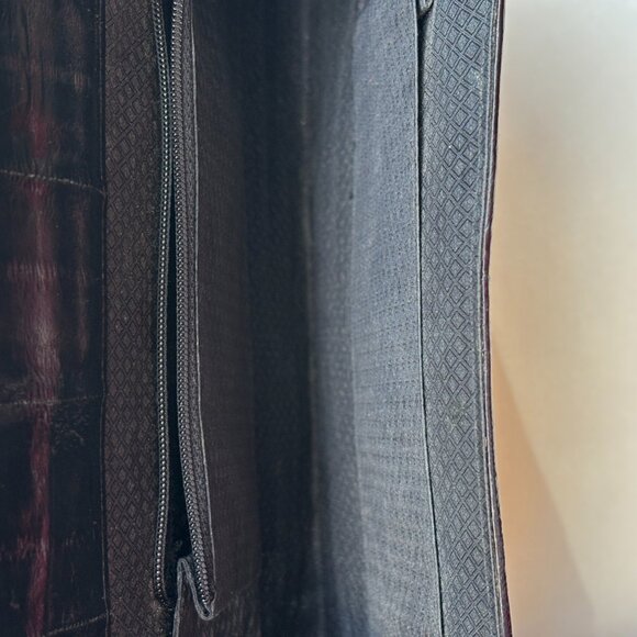 Vintage Black Eel Skin Clutch with Strap - Picture 6 of 8